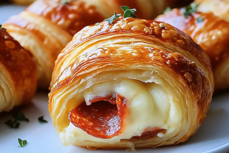 Mozzarella Pepperoni Croissant Rolls