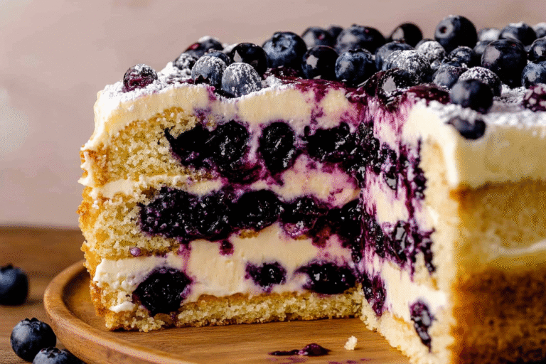 Blueberry Jam and Cream Cake