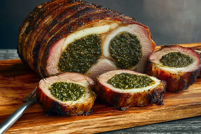 Pork Loin with Pesto Filling