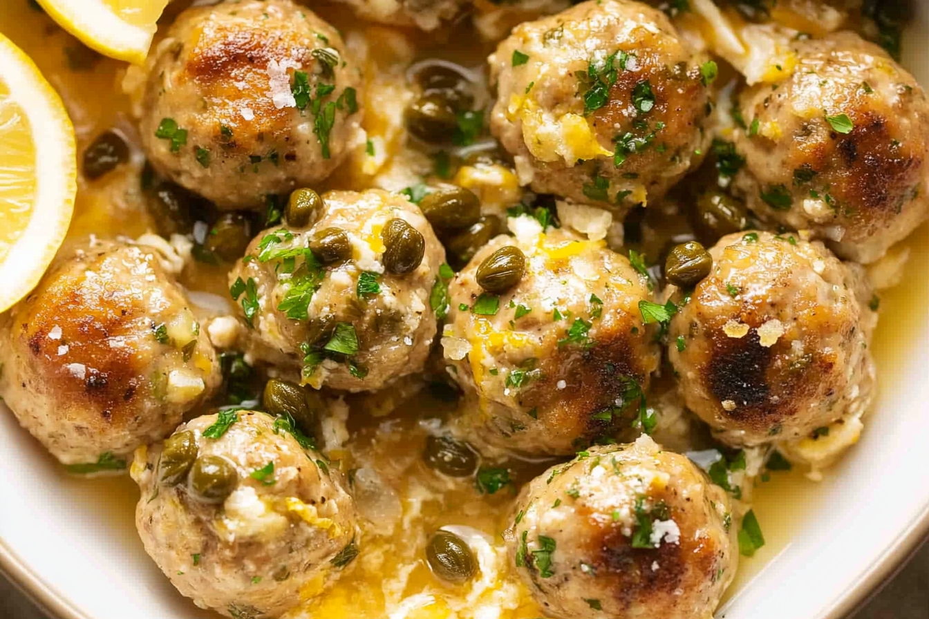 Chicken Piccata Meatballs