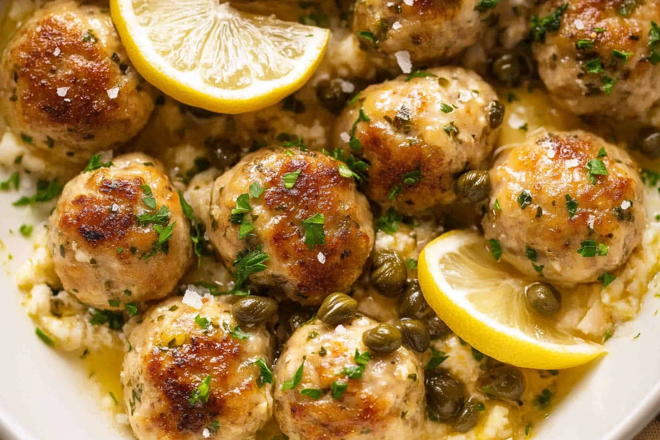 Chicken Piccata Meatballs
