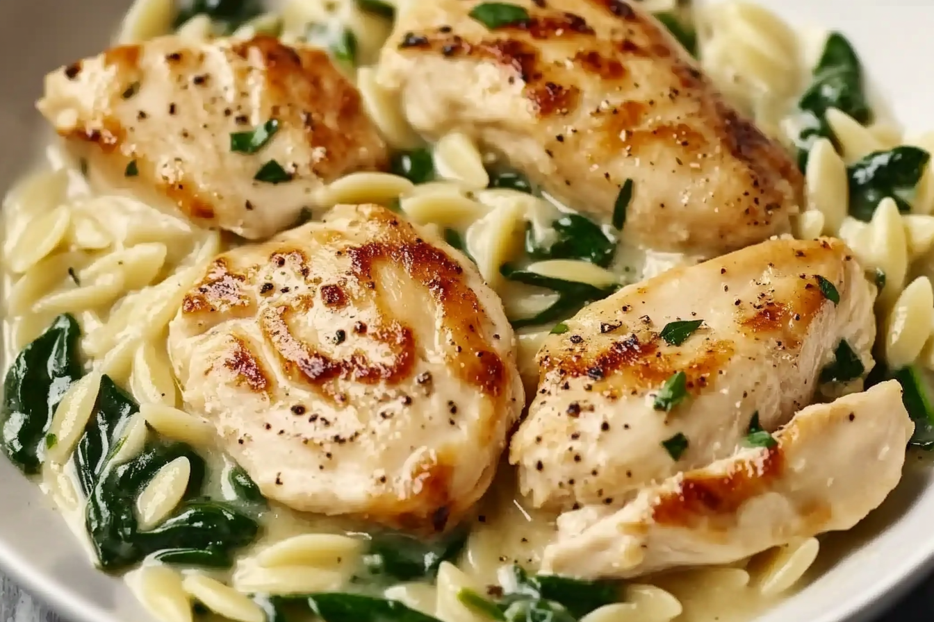 Boursin Orzo with Chicken