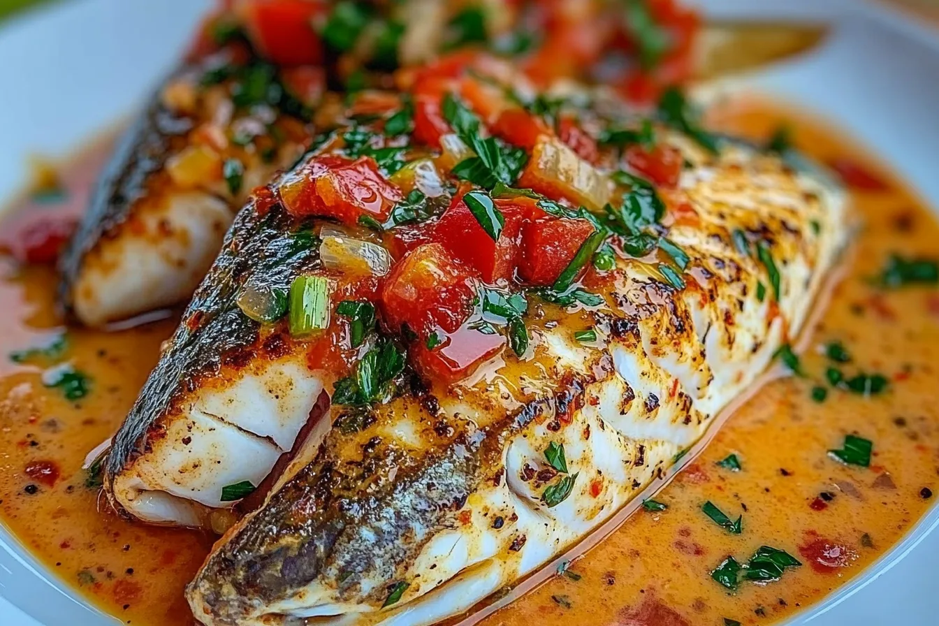 Red Snapper with Creamy Sauce