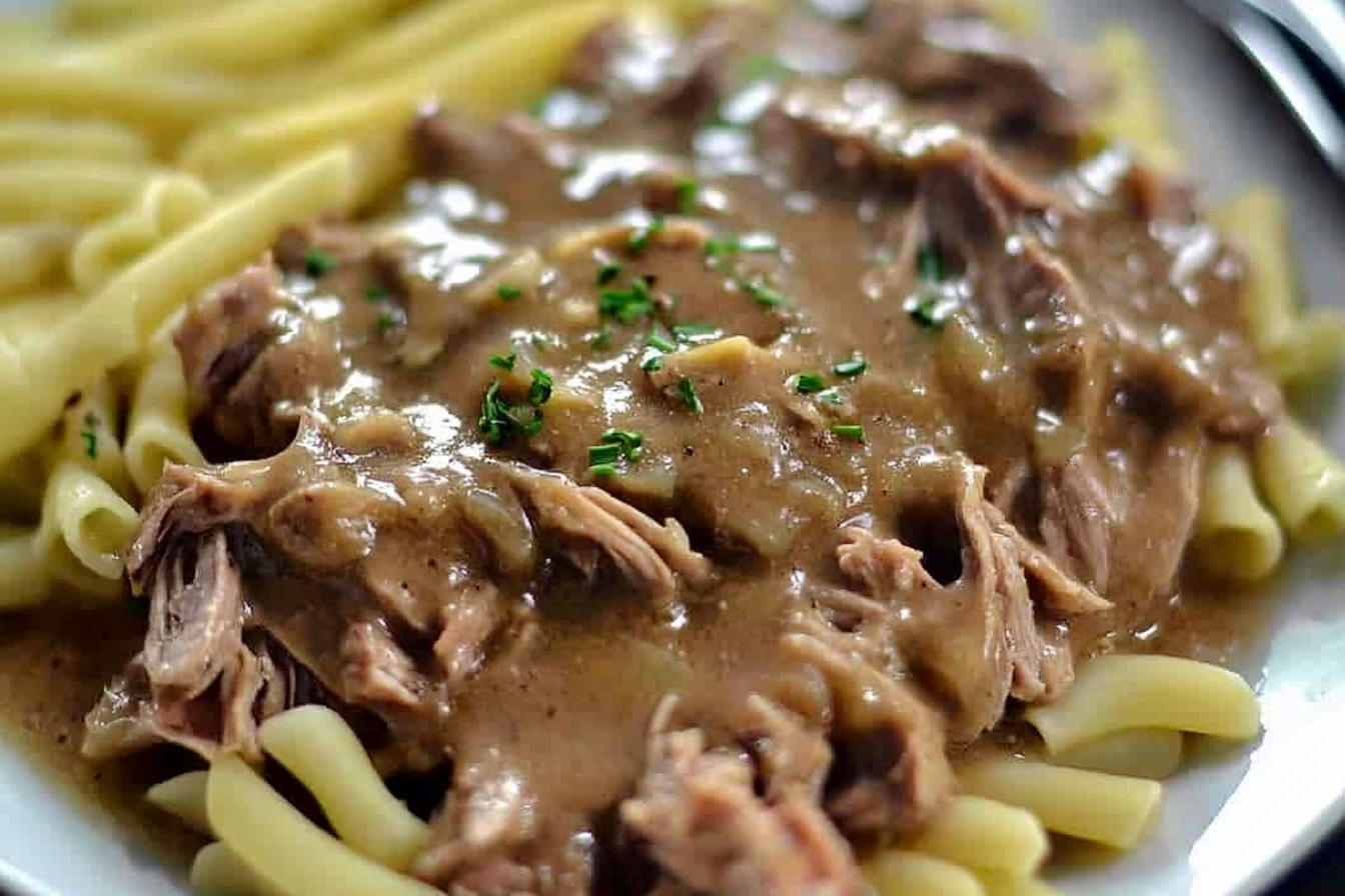 Crock Pot Pork and Noodles