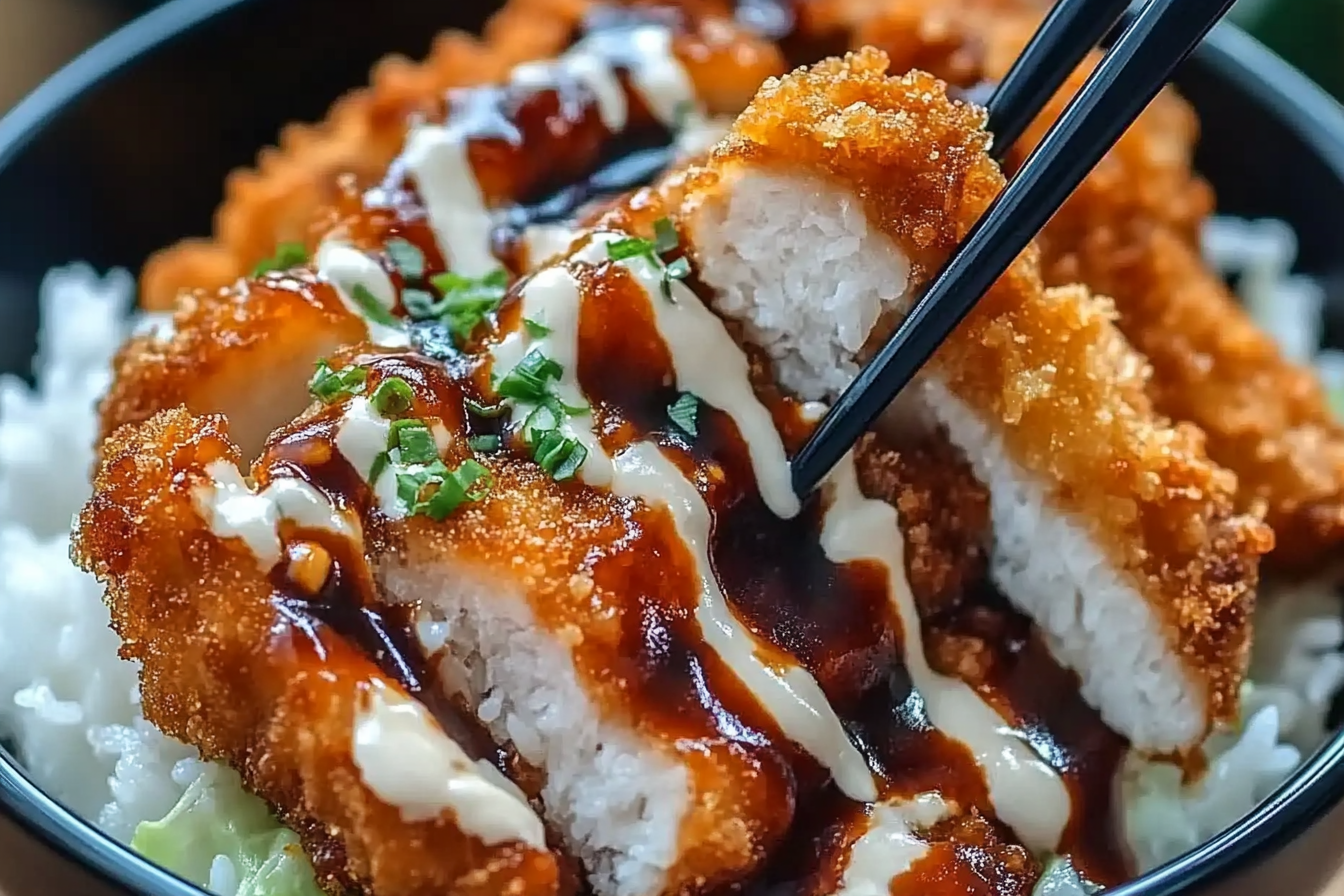 Japanese Katsu Bowls with Tonkatsu Sauce