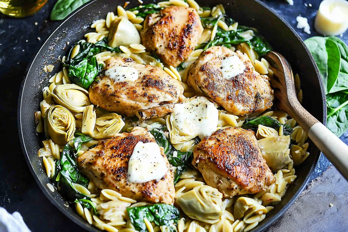 Spinach and Artichoke Chicken Skillet