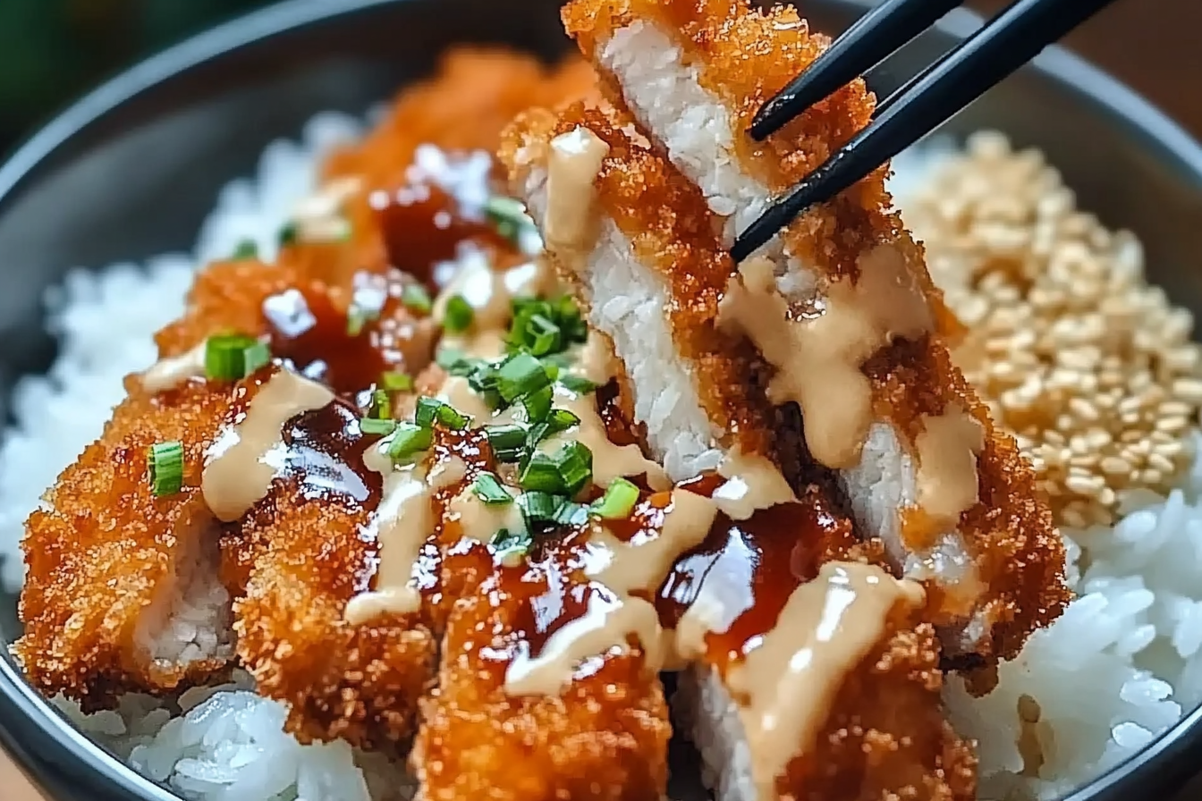 Japanese Katsu Bowls with Tonkatsu Sauce