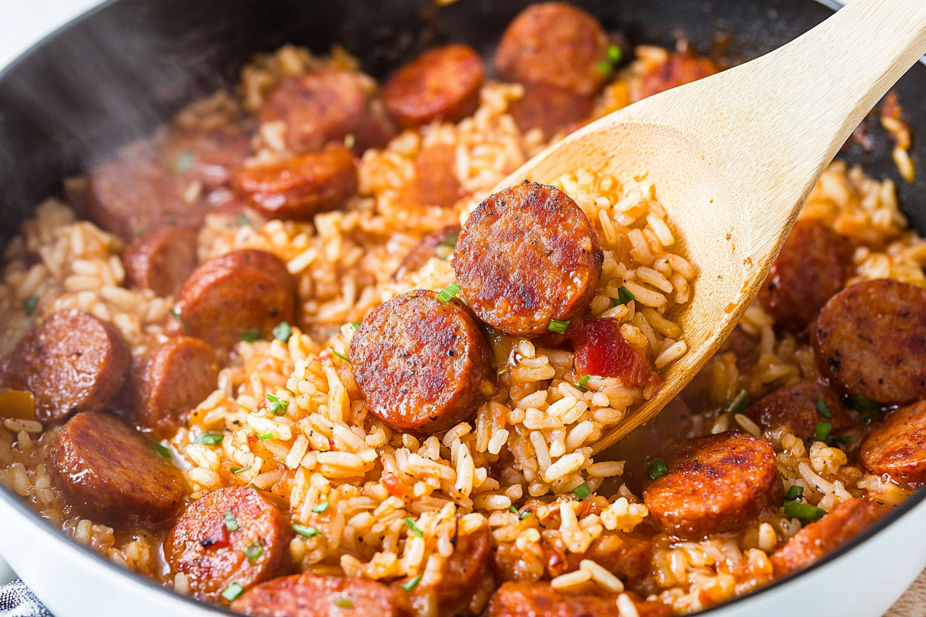 Smoked Sausage and Rice Skillet