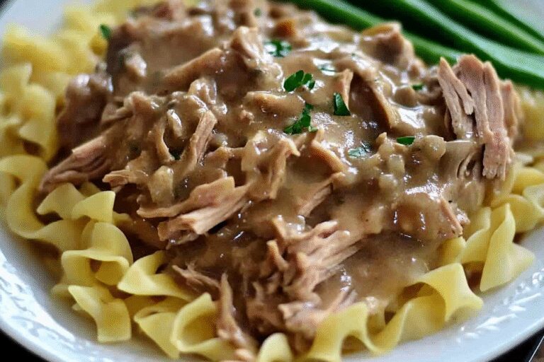 Crock Pot Pork and Noodles