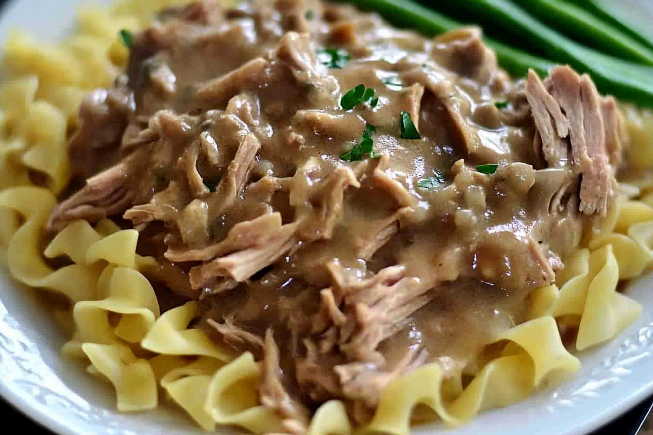 Crock Pot Pork and Noodles