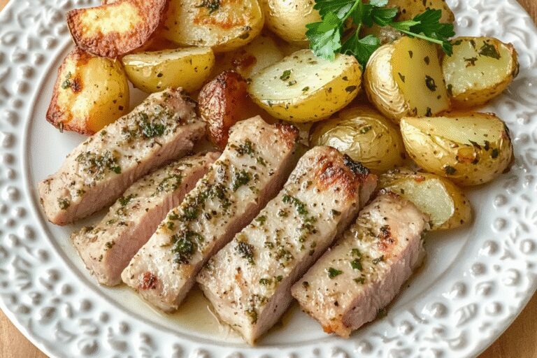 Garlic Ranch Roasted Potatoes Pork