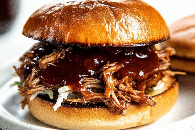 Instant Pot Pulled Pork Burger