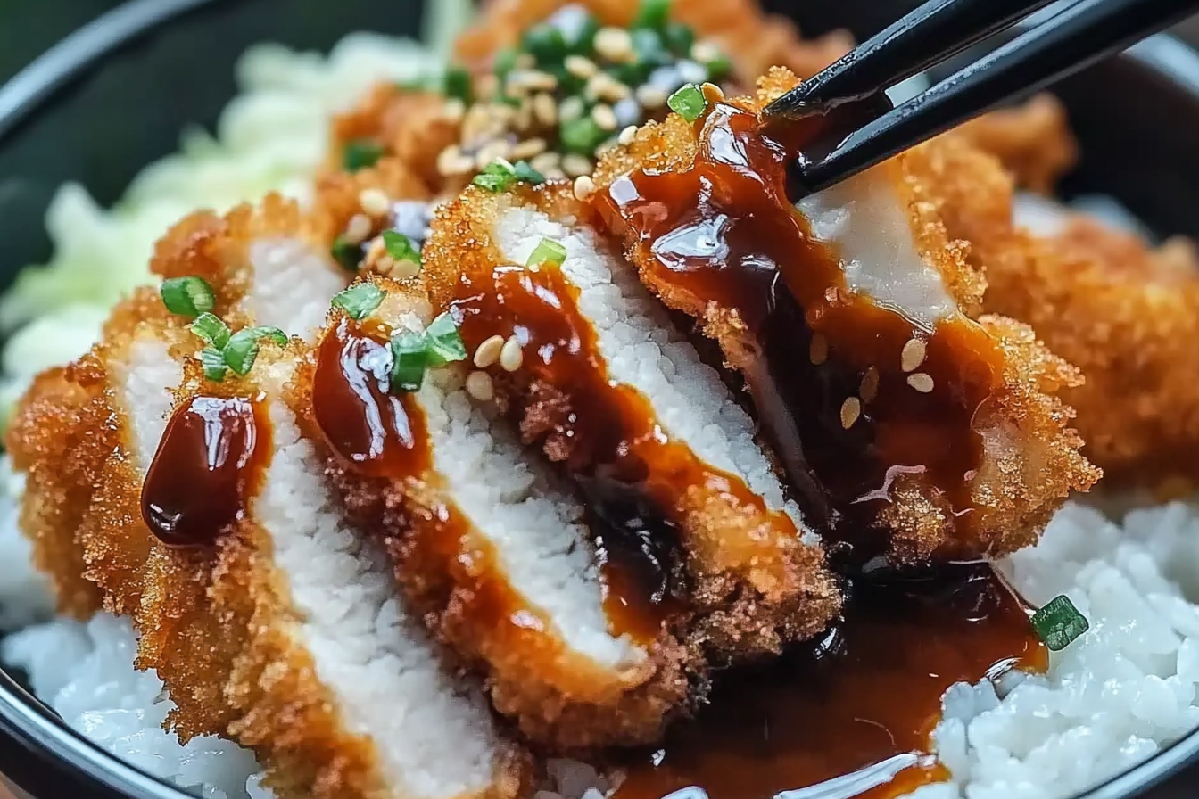 Japanese Katsu Bowls with Tonkatsu Sauce