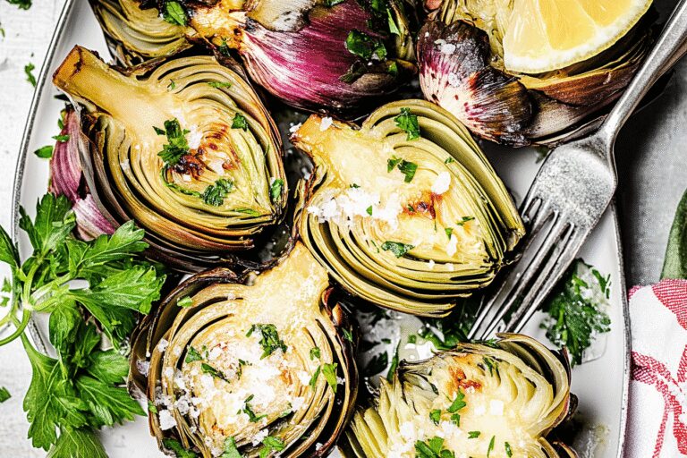 Roasted Artichokes with Garlic