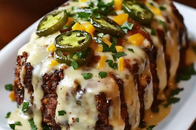 Smoky Jalapeno Popper Meatloaf