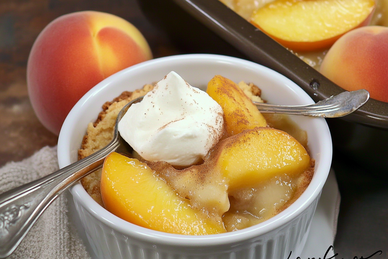 Peach Cobbler for One