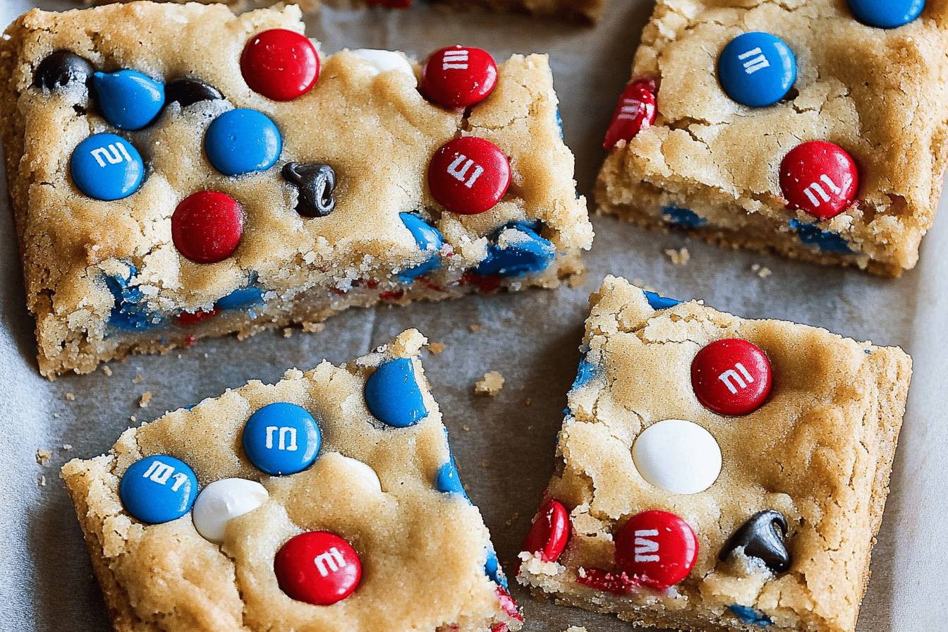 Red White Blue Cookie Bars