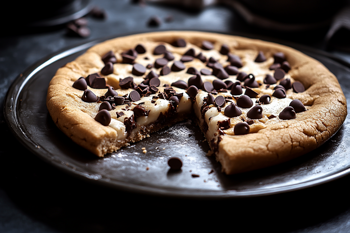 Chocolate Chip Cookie Pizza