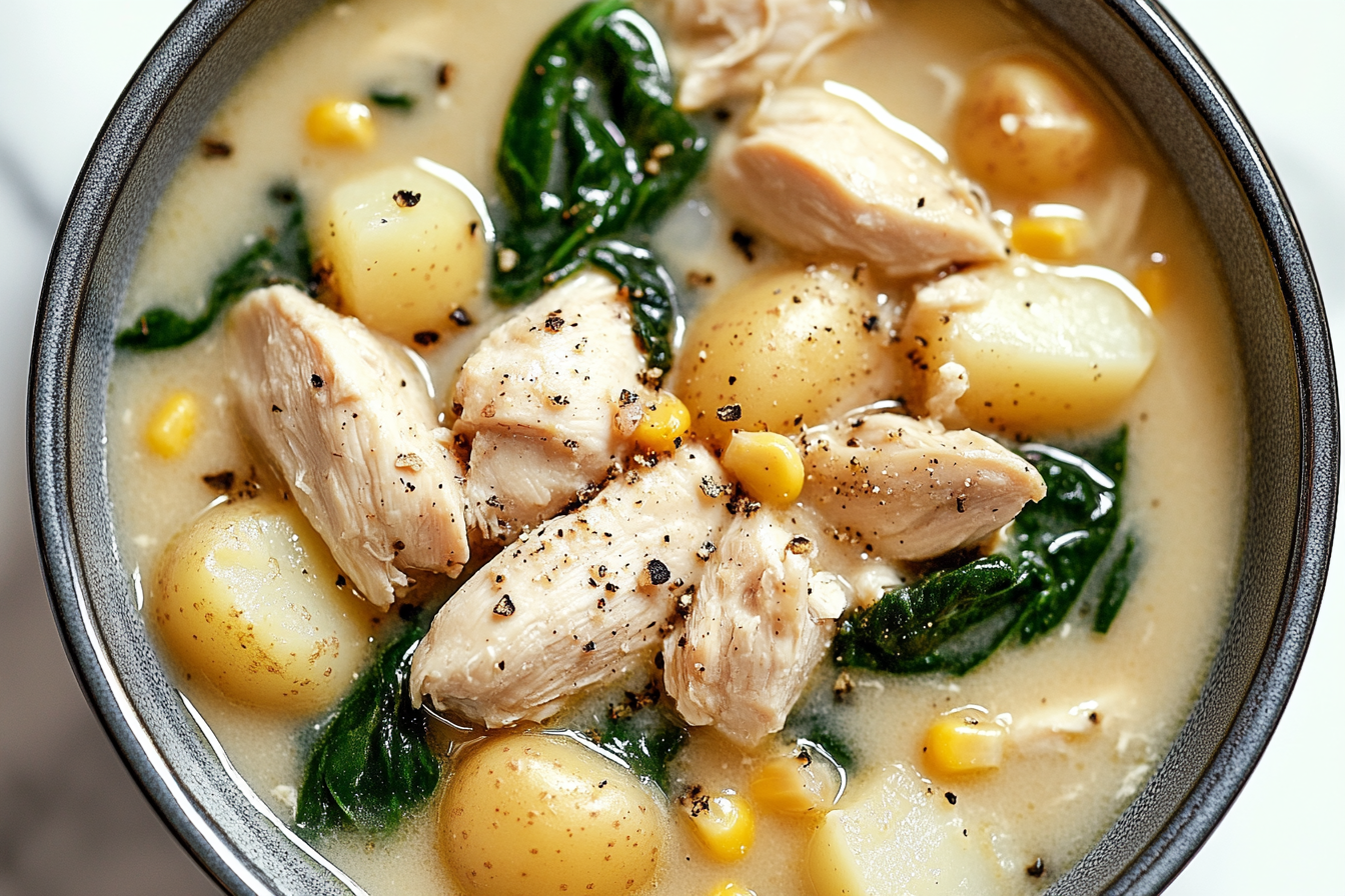 Creamy Chicken and Spinach Soup