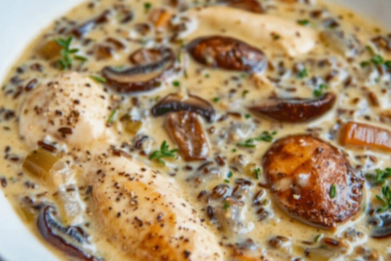 Creamy Mushroom Chicken Soup