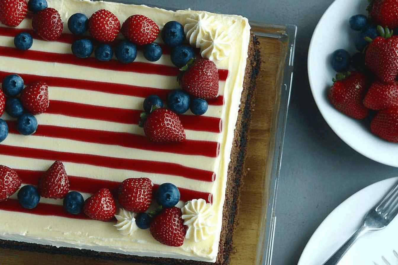 July 4th Flag Cake