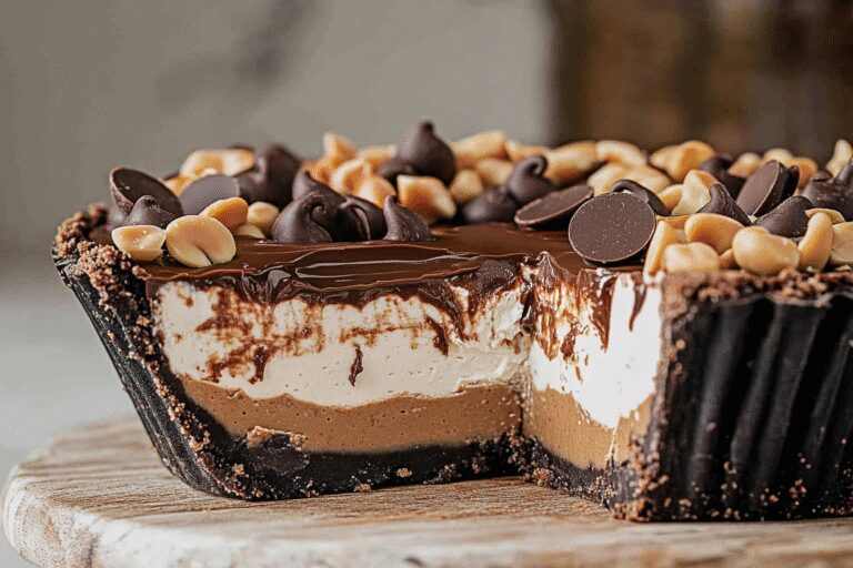No-Bake Chocolate Peanut Butter Pie
