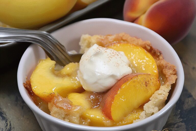 Peach Cobbler for One