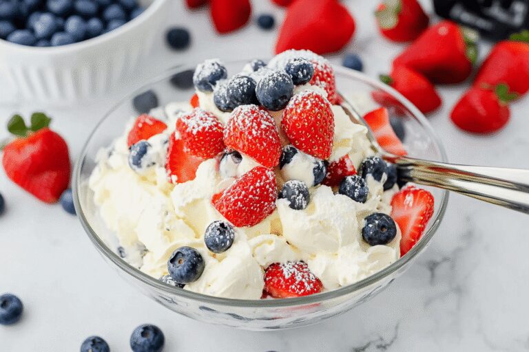 Red White Blue Cheesecake Salad