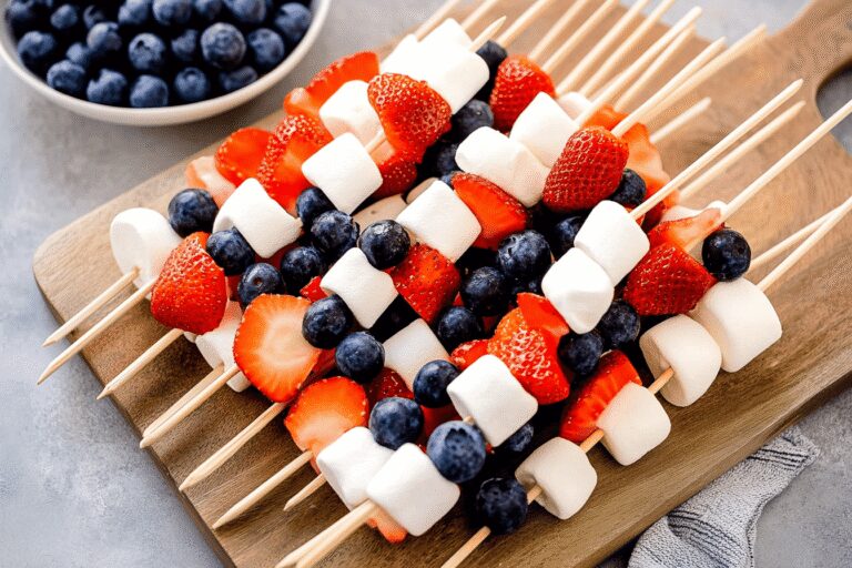 Red White Blue Fruit Kabobs