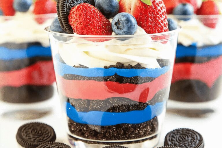 Red White and Blue Dirt Cups