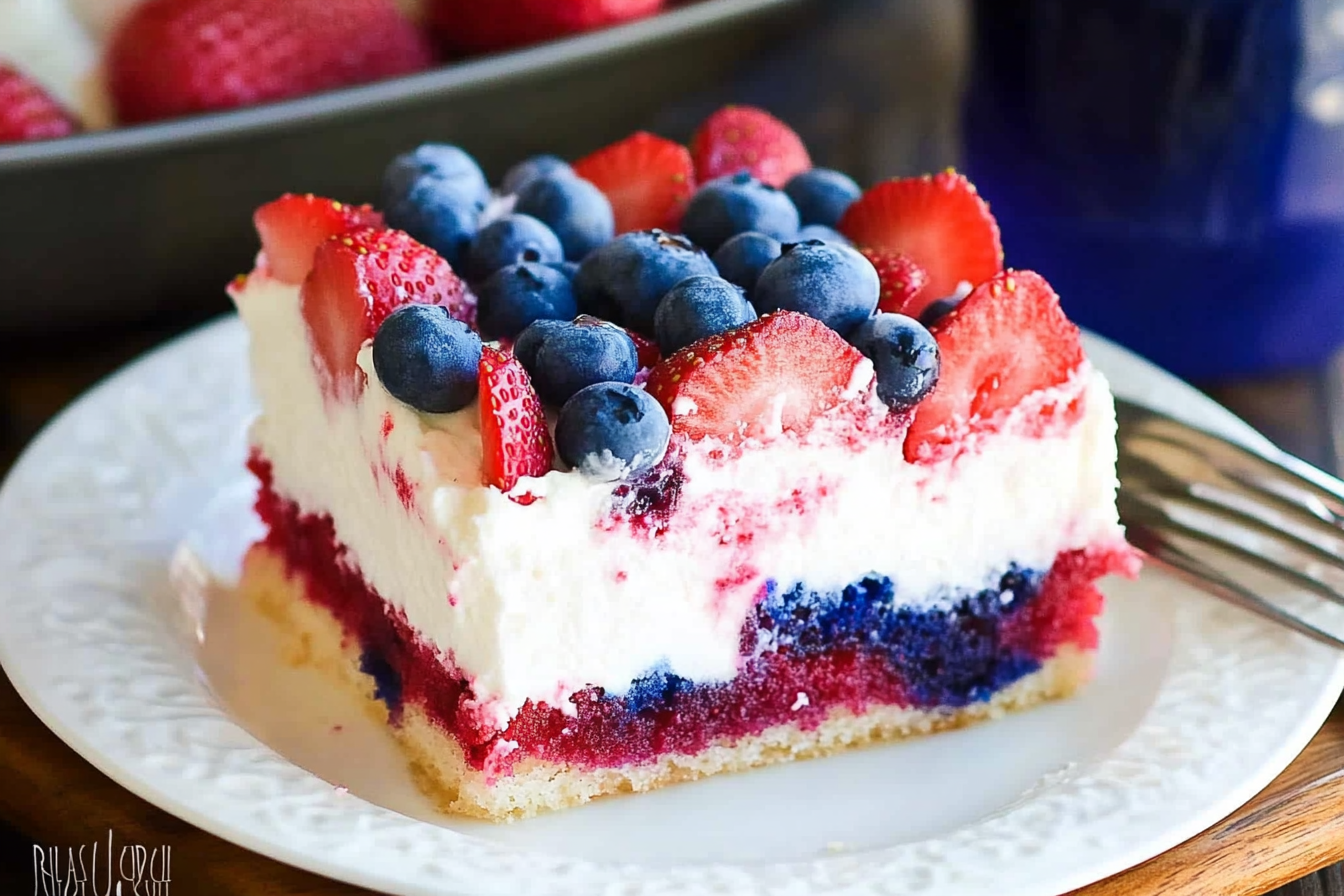 Red, White and Blue Poke Cake