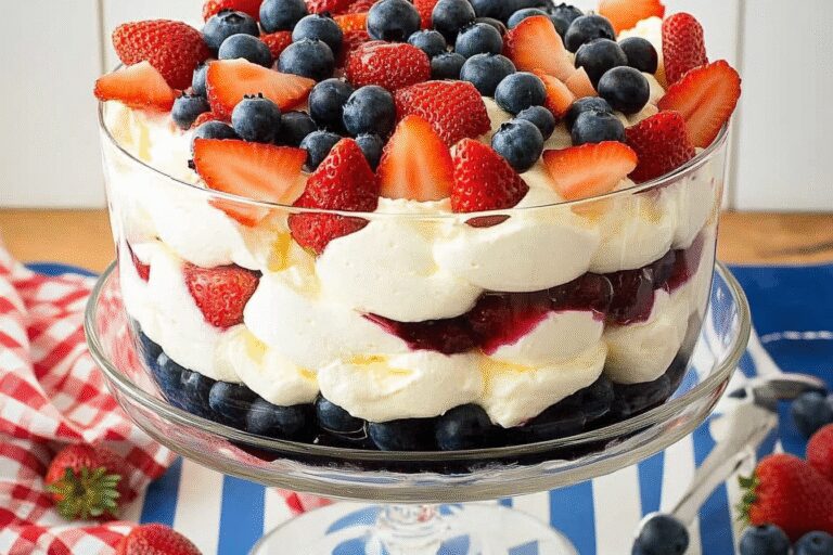 Red, White, and Blue Trifle