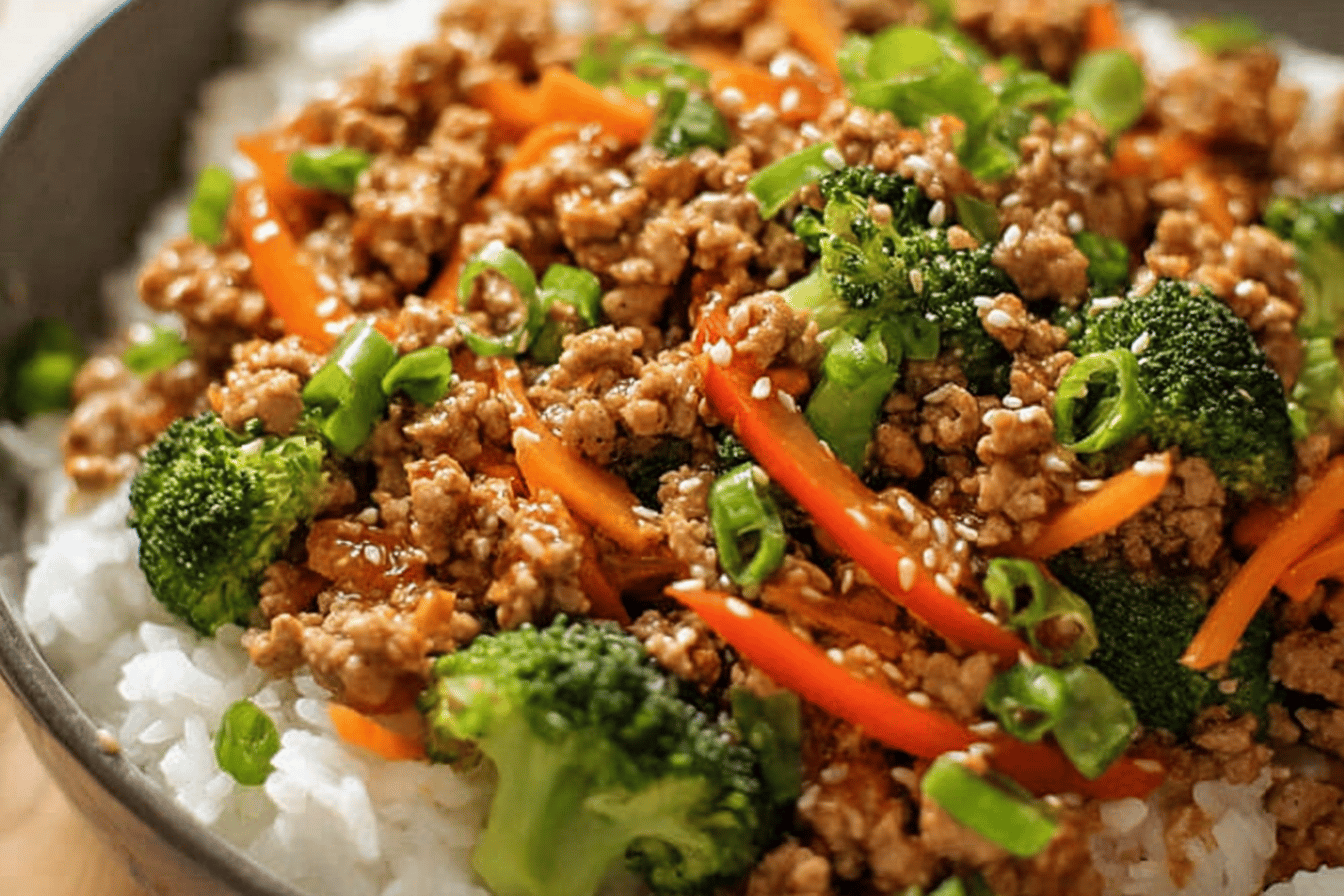 Ground Turkey Teriyaki Stir-Fry