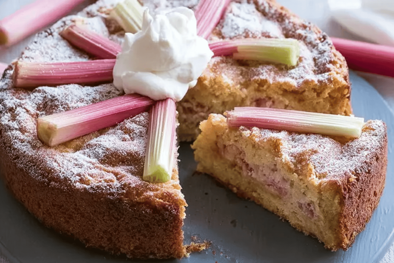 Norwegian Rhubarb Cake