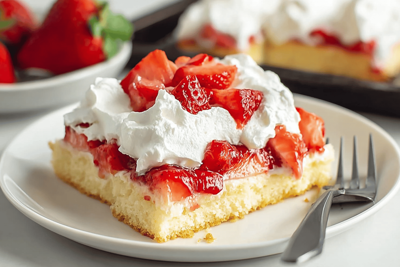 Strawberry Shortcake Slab Cake