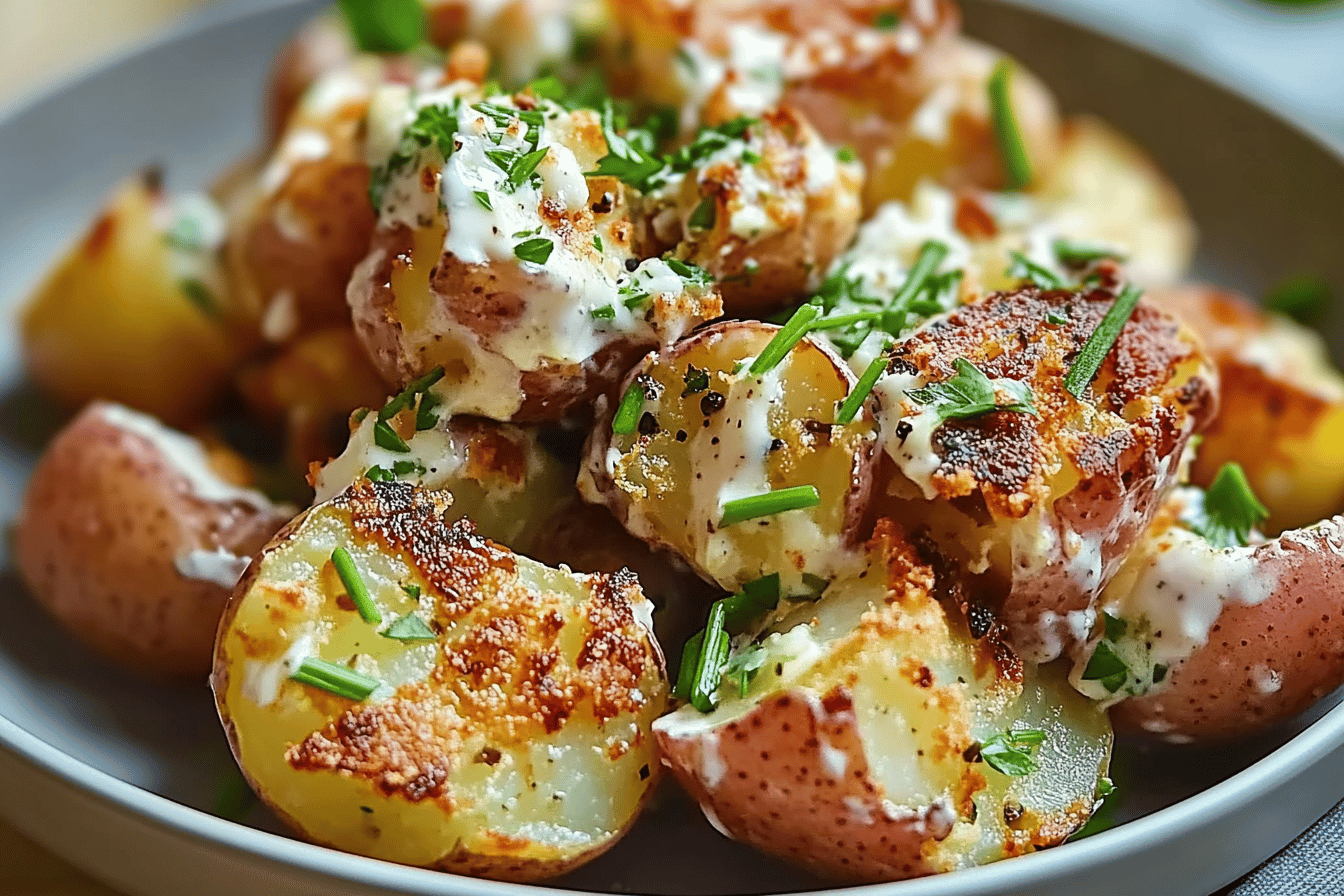 Crispy Smashed Potato Salad