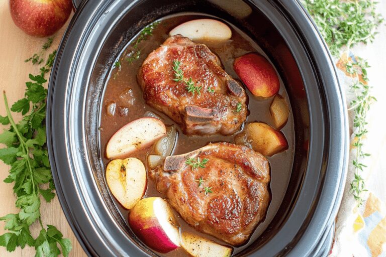 Crockpot Pork Chops With Apples