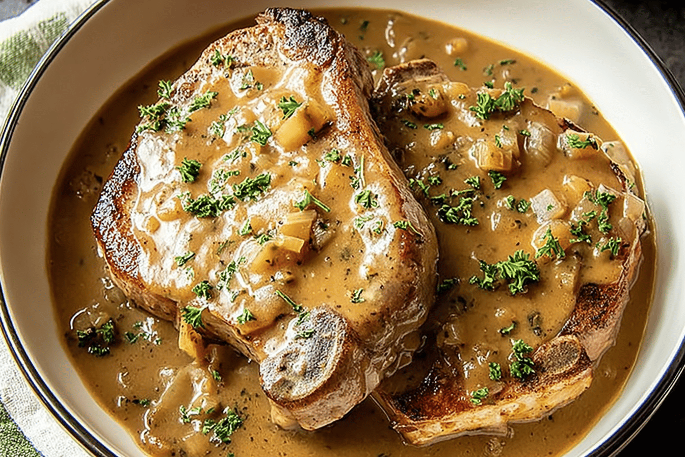 Easy Crock Pot Smothered Pork Chops
