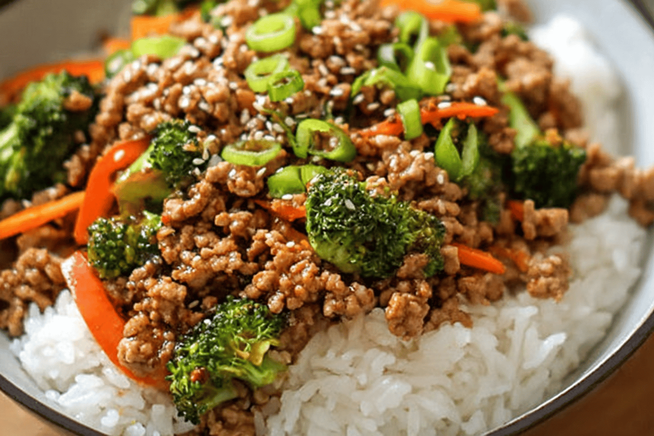 Ground Turkey Teriyaki Stir-Fry