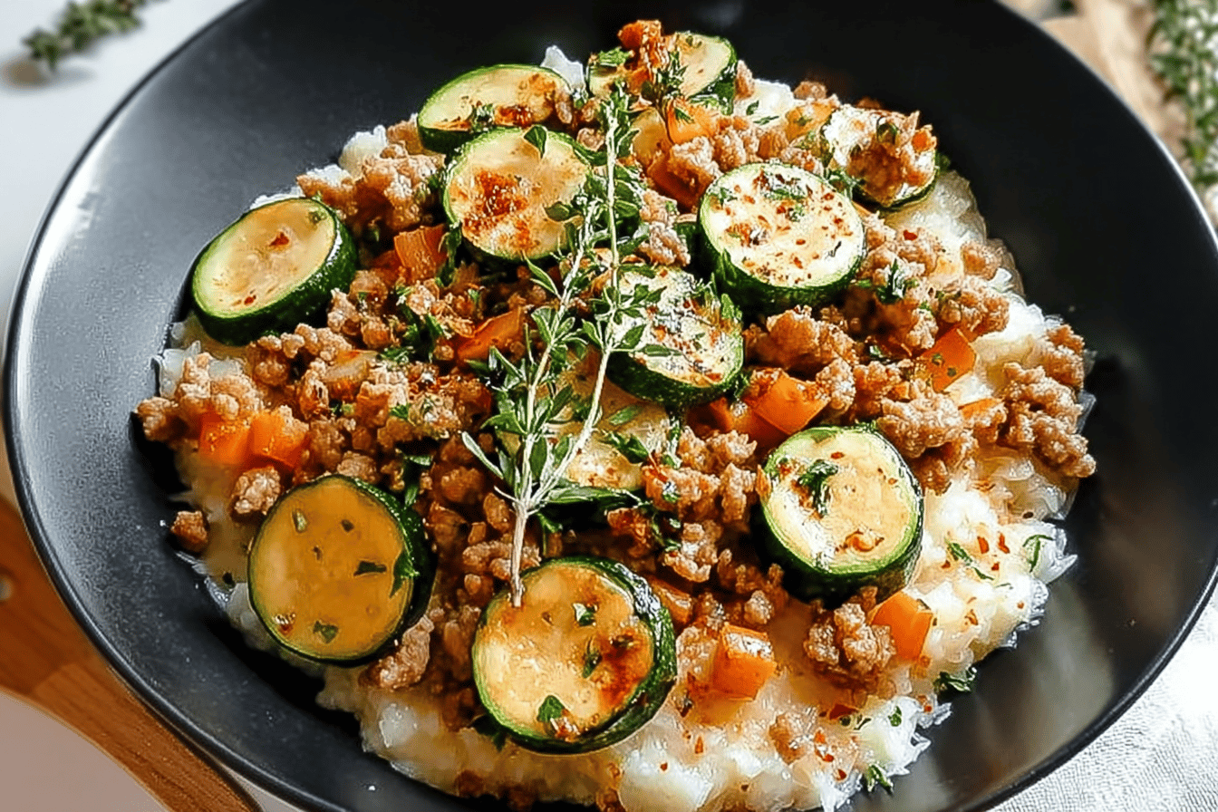 Ground Turkey and Zucchini Skillet