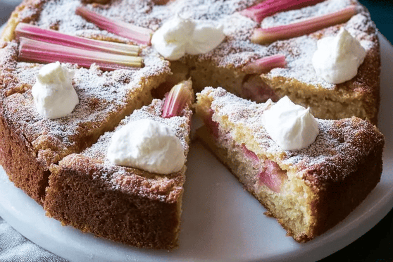 Norwegian Rhubarb Cake