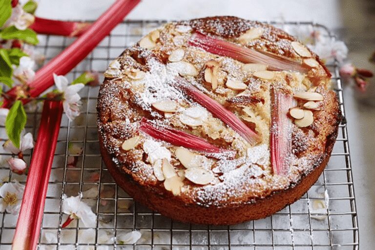 Rhubarb Almond Cake