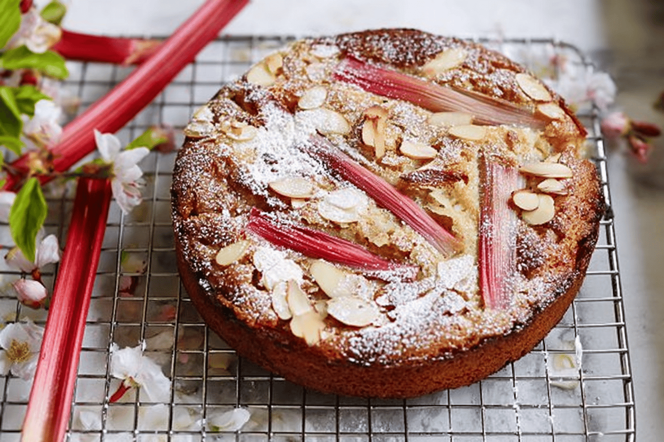 Rhubarb Almond Cake