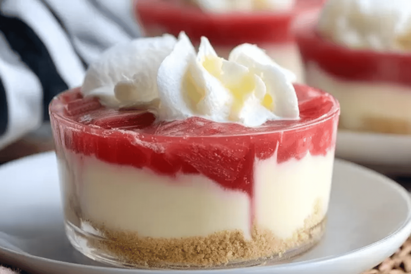 Rhubarb Cheesecake Creams