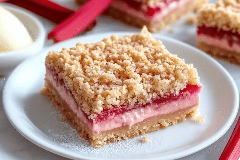 Rhubarb Cream Cheese Bars