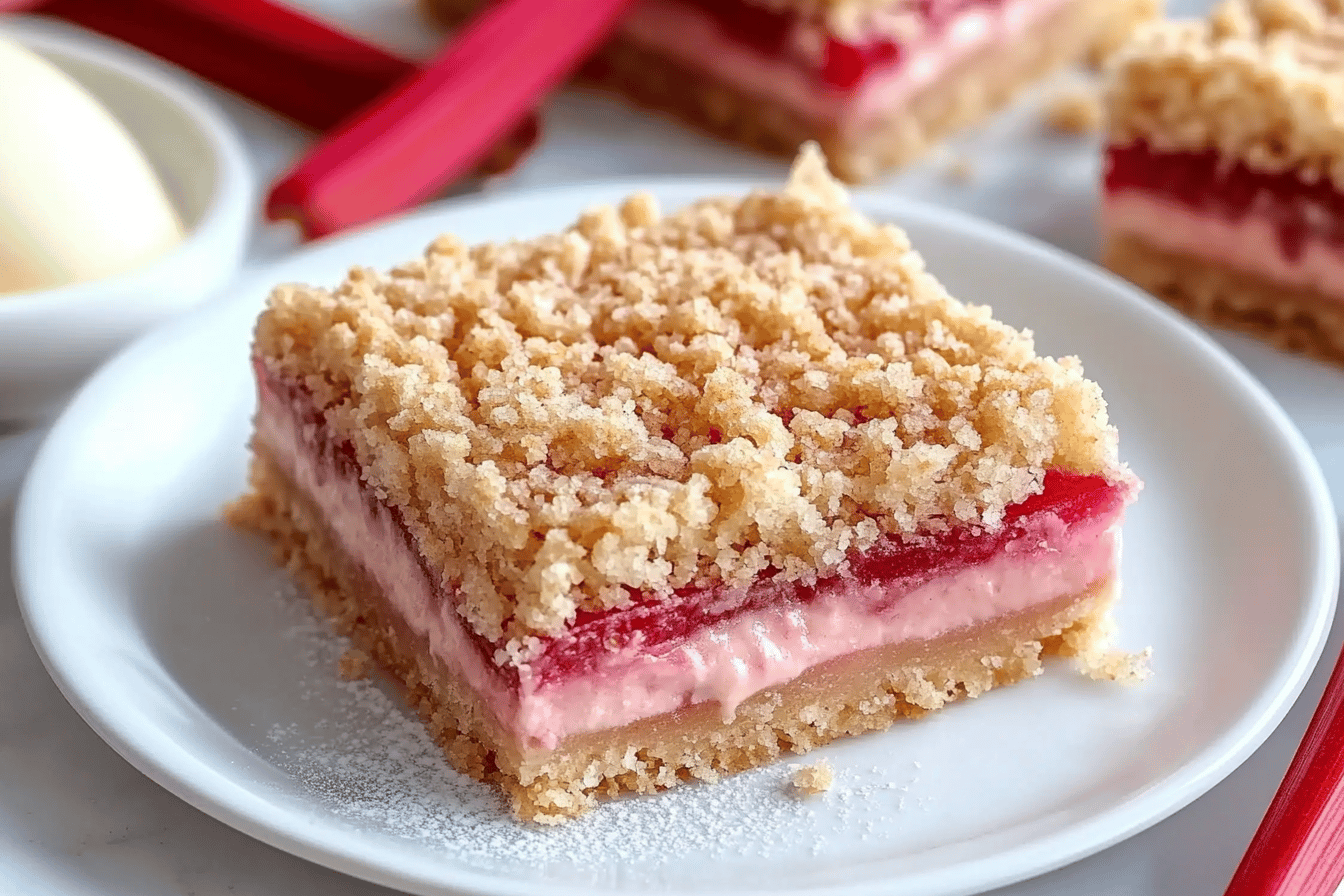 Rhubarb Cream Cheese Bars