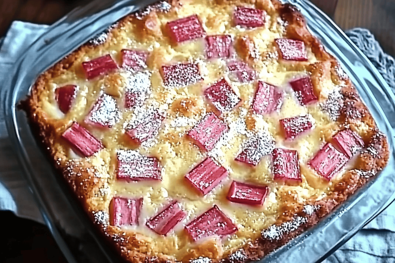 Rhubarb Custard Kuchen
