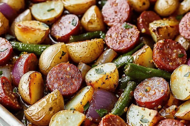 Roasted Kielbasa Veggie Pan