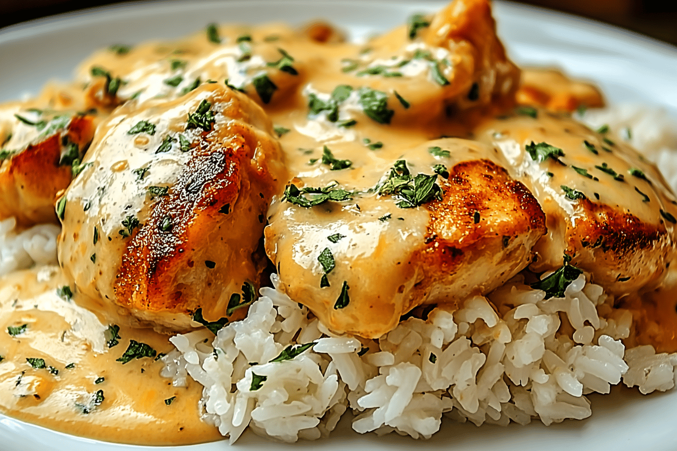 Smothered Chicken and Rice Recipe