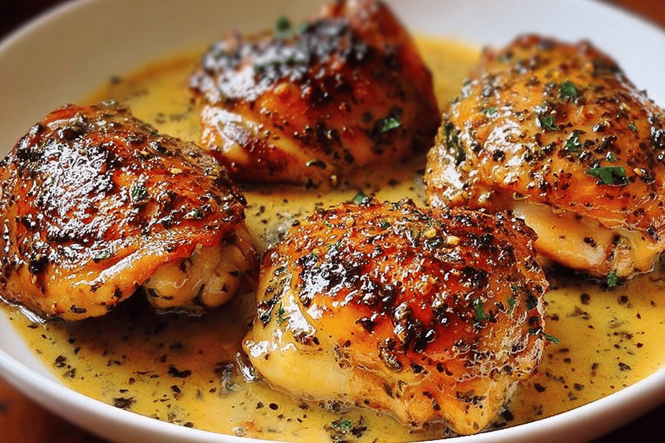Spicy Honey Glazed Chicken Thighs